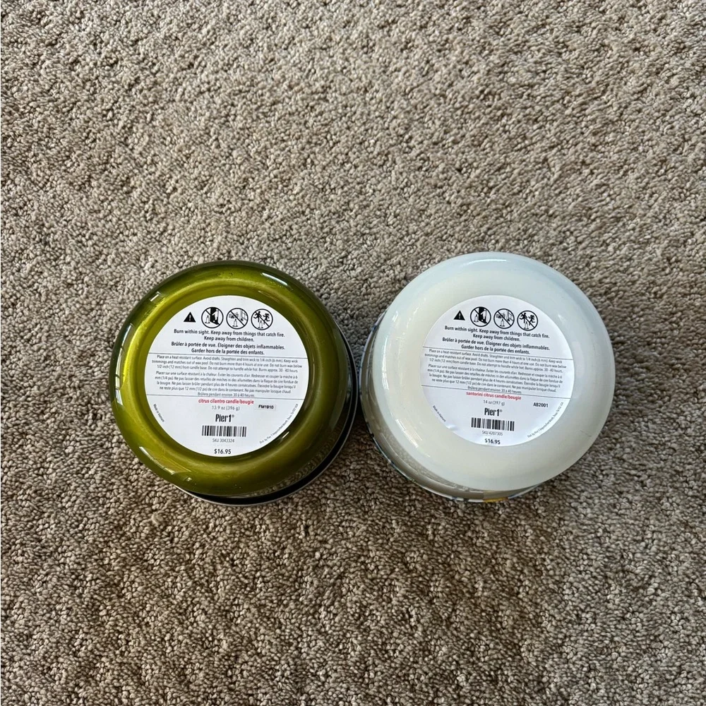 NEW Pier One Bundle of 3-wick Candles